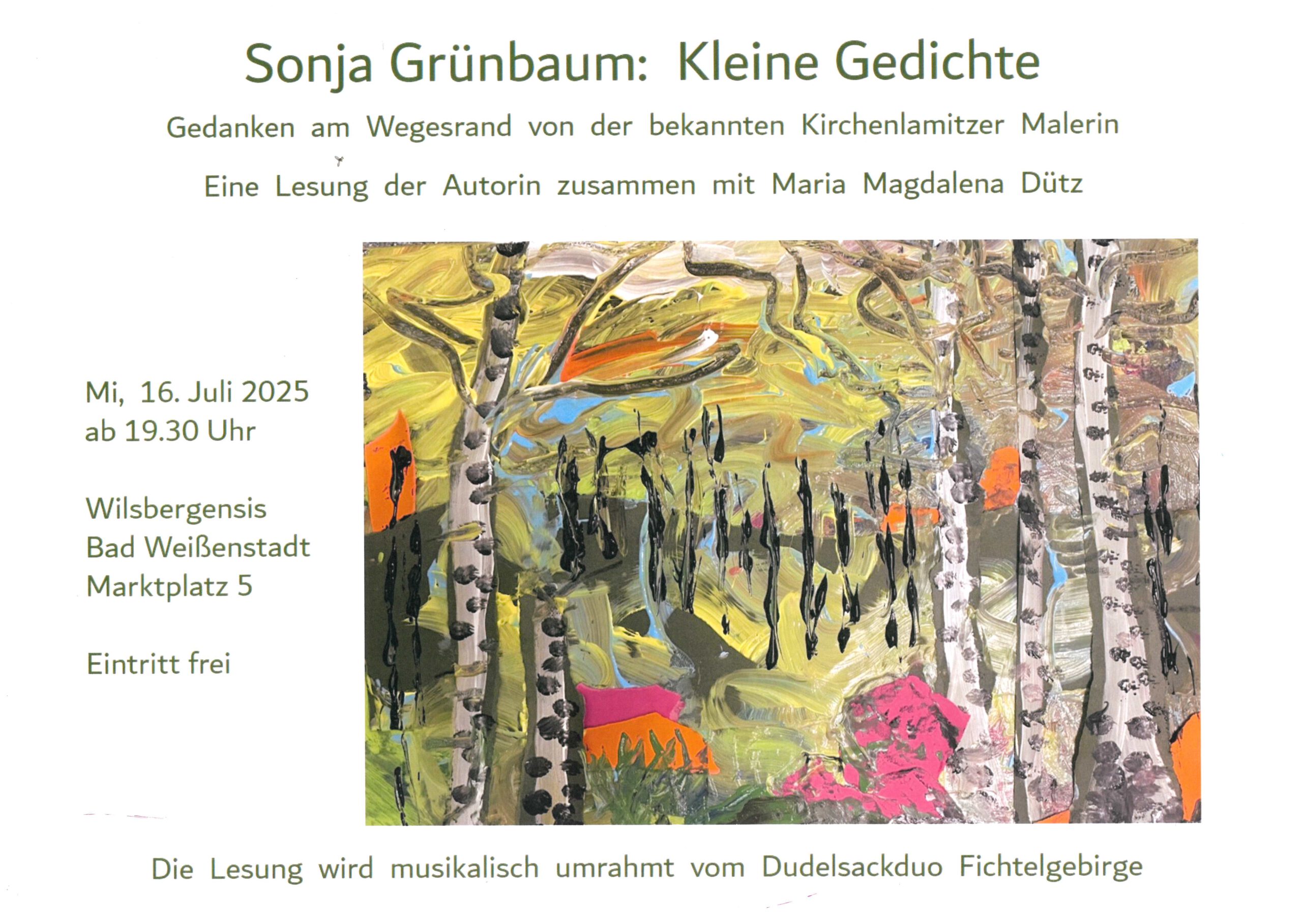 Sonja Grünbaum, Maria Dütz und das Dudelsackduo Fichtelgebirge